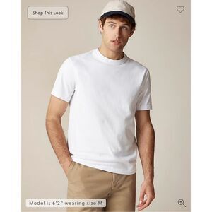 J. Crew Relaxed premium-weight cotton T-shirt White Size XL NWT BN184